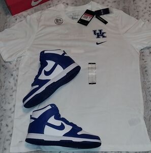 Nike Dunk High Retro Kentuky Game Royal Shirt Bundle